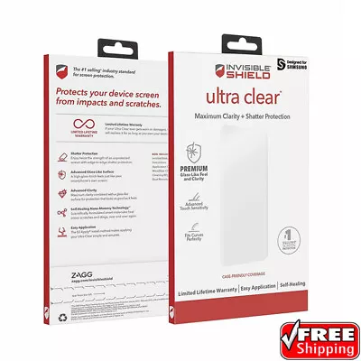 $6.95 • Buy ZAGG InvisibleShield Ultra Clear Military Grade Screen Protector Galaxy S10 ONLY
