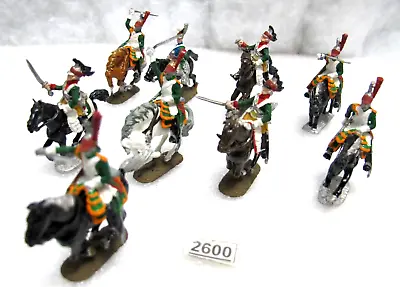 9 Napoleonic Metal Soldiers Russian Cavalry ?-  Part Painted 5.5cm Tall - (2600) • £15.99