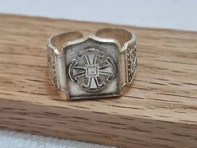 Antique Silver Ring Maltese Cross European Jewelry • $157