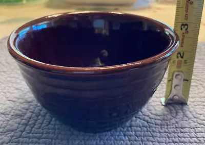 Cute Little Mar-Crest Daisy Dot Pattern 1940s Small Brown Mixing Bowl~3  X 5 ! • $11.99