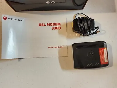 AT&T Motorola 3360 DSL / Ethernet Modem W/ Accessories & Box • $24.99