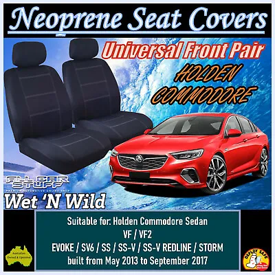 Neoprene Front Seat Covers Suitable For Holden Commodore VF Sedan: 2013 To 2017 • $89.99