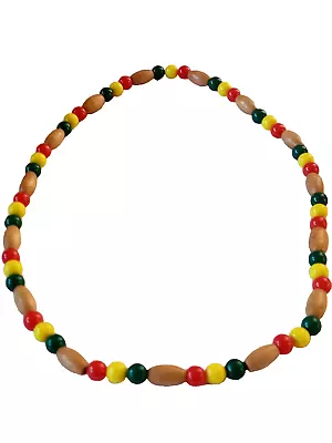 Necklace Rasta Roots Wood Beads One Love Jamaica Reggae Africa Root Necklace Bob • $19