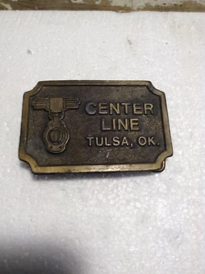 Vintage Center Line Tulsa Oklahoma Belt Buckle Hit Line U.S.A.  • $14.95