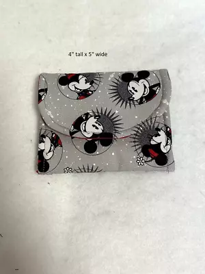 Mickey & Minnie Mouse Handmade Trifold Quilted Wallet / Billfold  Cotton Fabric • $15.69