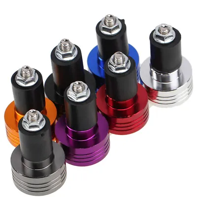 CNC Motorcycle 7/8  22mm Handle Bar End Plugs Grip Ends Caps For Honda ATV • $11.46