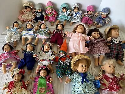 Lot Of 22 Vintage GiGo Toys My Pals Bean Bag Baby Dolls Happy Sad Faces 8 & 10” • $129.99