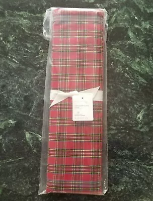 Pottery Barn Madison Plaid Table RUNNER 18 X 108 Inches NEW SEALED Retails $99 • $29.95