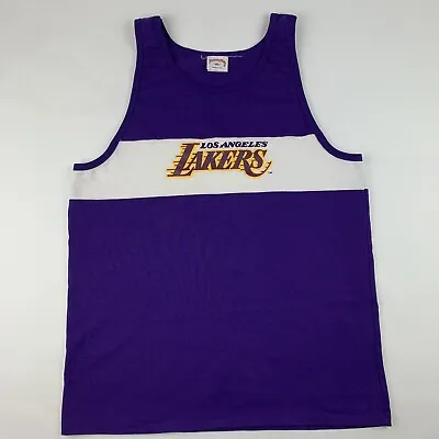 VTG Los Angeles LA Lakers NBA Tank Top Shirt Mens XL X-Large Nutmeg Mills USA • $37.88