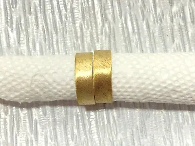 Vintage Danecraft Sterling Silver Textured Gold Wash Wide Hoop Earrings • $22