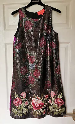 Manoush Multicoloured Floral Ladies Embroidered Sequin Dress Size XS • £150