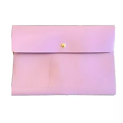 Glass Ladder & Co MARILYN Leather Portfolio Clutch Organizer Blush Pink NEW NWT! • $15.22