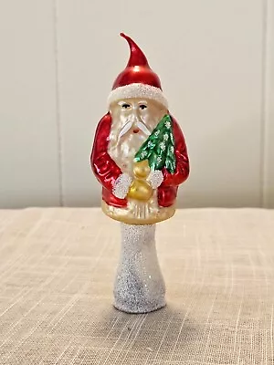 Vintage Christmas Tree Topper Mercury Blown Santa  5 Inches • $21