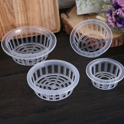 Pot Hydroponic Net Plastic Mesh Cloning Basket Aquarium Insert Plants Growth • £4.57