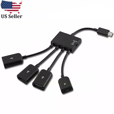 4in1 Micro USB OTG Hub Extension Adapter Charging Cable For Android Phone&Tablet • $7.99