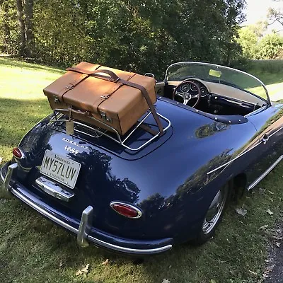 Rare Clean Vintage Belting Saddle Leather Classic Car Rack Suitcase R$2295 • $1337.25