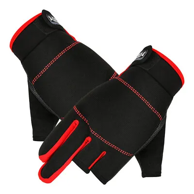 Medium Part Fingerless Mechanics Gloves Hand Protection Safety And Workwear Tool • £8.39