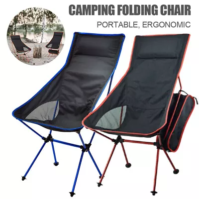 NEW Ultralight Folding Camping Chair With Bag Outdoor Backpacking Fishing Picnic • £11.89