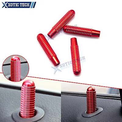 4X Red Aluminum Door Lock Knobs Pins Trim For Mercedes Benz CLA Class 2014-2021 • $12.96