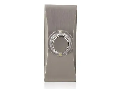 Door Bell Push Brushed Nickel Wired Replacement Button  Lit - Byron • £9.99