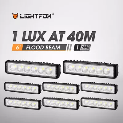 8PCS 6 Inch LED Light Bar Flood Work Offroad 4x4 4WD UTE Truck Fog Lamp • $65.95