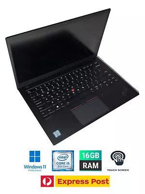 Lenovo Thinkpad X1 Carbon Gen 7 Laptop (256GB SSD I5 8th Gen 16GB Win 11 Pro) • $525