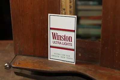 Vintage 1980's Store Display Sticker Cigarette Decal Winston Ultra Lights • $4