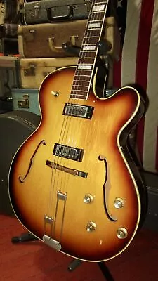 1966 Epiphone E-252 Broadway Semi-Hollow Sunburst With Original Hardshell Case • $3995