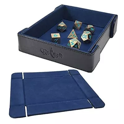  6 Inch Magnetic Folding Dice Tray - Portable Folding Dice Rolling Tray Blue • $25.04