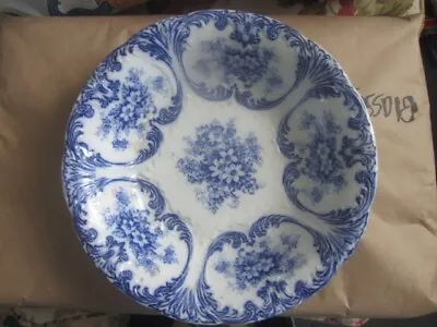 Meissen Blue & White Antique German Porcelain Berry Bowl LARGE SIZE 10 Inch • $59.99