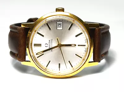 1974 Omega 35mm 166.0163 Automatic 1010 Date Wristwatch Monogrammed • $349.99