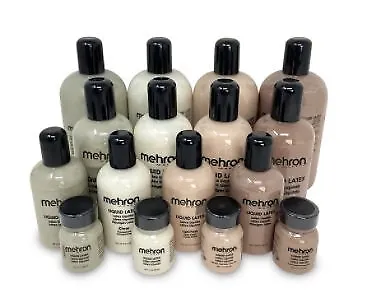 Mehron Makeup Liquid Latex - 4 Colors -  Clear Light Dark Zombie - Face & Body • $9.95