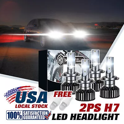 4 X H7 LED Headlight Bulbs 120000LM 6000K 200W For Volkswagen Tiguan 2009-2020 • $22.88