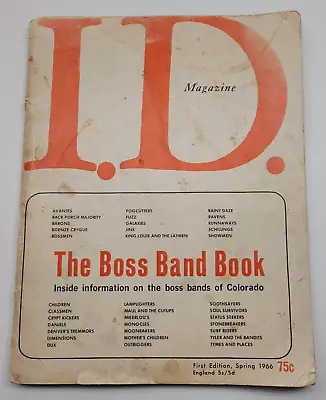 Vintage I. D. Magazine First Edition Spring 1966 Boss Bands Of Colorado • $90