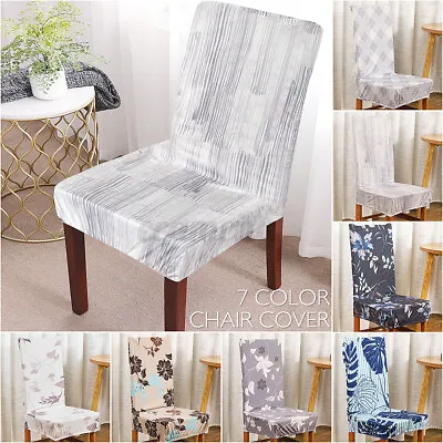 $13.98 • Buy 4X 8X Stretch Dining Chair Covers Slipcover Cloth Wedding Party Washable  —= -^