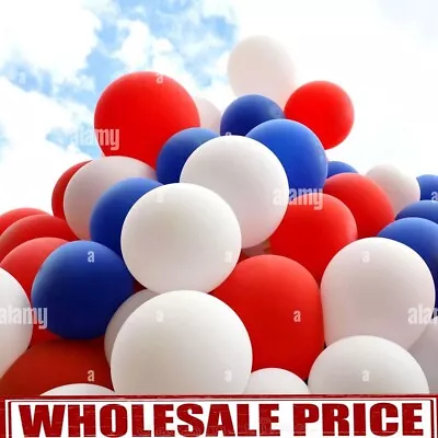 100 Union Jack Red White Blue Balloons King Charles III Coronation Party Decor • $3.72