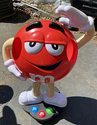 Red M&M Chocolate Store Candy Display Character On Wheels • $250