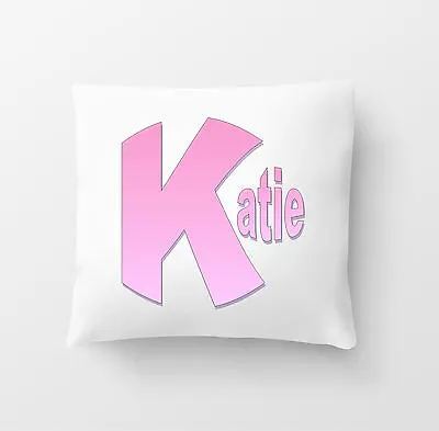 Personalised Cushion Name Cover Large Initial Printed Great Gift Various Colours • £6.99