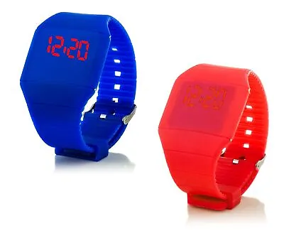 2x Digital Silicone LED Wristwatch Wristwatch Watch Unisex Sports Fitness B&R • $17.10