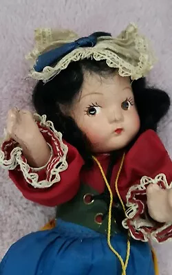 Vtg WORLD'S FAIR 1939 DOLL ITALY  8  Composition Joy Doll Co. With KAISER Stand • $45