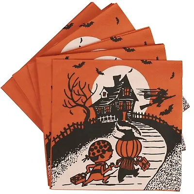 Vintage Inspired Halloween Paper Napkins 6.5  X 6.5  Set Of 20 New • $15