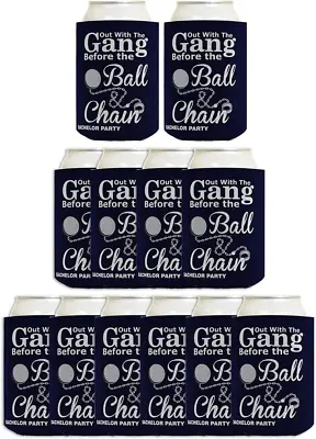 Funny Beer Coolie Bachelor Party Gift Out Before Ball And Chain Gag Gift Wedding • $50.99