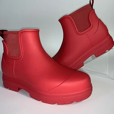 $54.97 • Buy UGG Waterproof Droplet Rubber Rain Boots Women's Red 1130831 Size 7 NEW