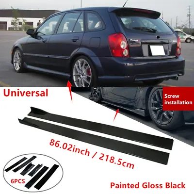 86 Universal For Mazda Protege5 Side Skirt Lip Extension Splitter Rocker Panel • $52.52