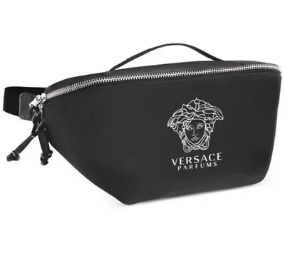 Versace Belt Bag Black Travel Pouch Fanny Pack Crossbody Medusa Designer Unisex • $50