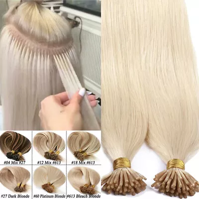 200G Thick 1g/s Pre Bonded Russian I Tip Human Hair Extensions Blonde 22 24inch • $36.07