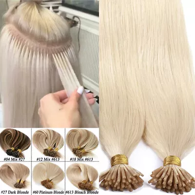 200G Thick 1g/s Pre Bonded Russian Stick I Tip Remy Human Hair Extensions 24inch • $39.26