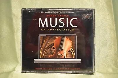 Music An Appreciation Disks 5 CD  By Roger Kamien • $14.95