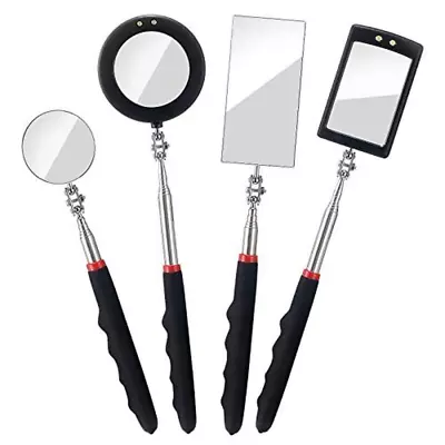 4PCS Telescoping Inspection Mirror LED Lighted Inspection Mirror For Mechanic • $24.65