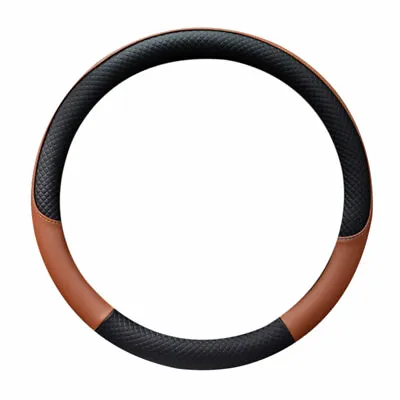 Universal 15 38cm PU Leather Car Steering Wheel Cover Anti-slip Auto Accessories • £9.99